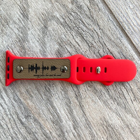 Amazing Grace, How Sweet The Sound Soundwave Band For Apple Watch 38-42mm - Red - Picture 1 of 3